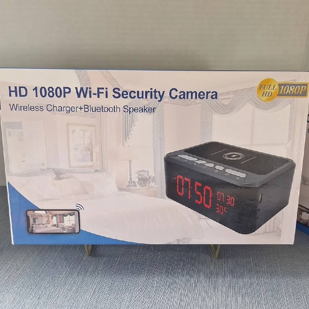 Wireless Security Camera With Charger, Bluetooth Speaker NWT